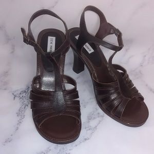 Steve Madden Brown Leather Heels 10M